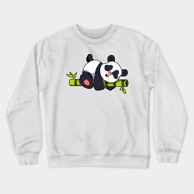 Panda with Bamboo Crewneck Sweatshirt by Markus Schnabel